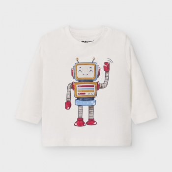 Camiseta manga larga play with robot bebé niño